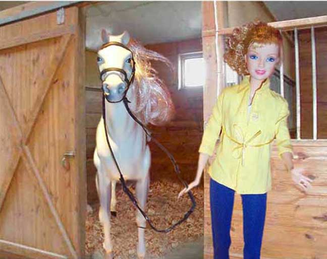 Cheryl with her beloved horse, Lightning