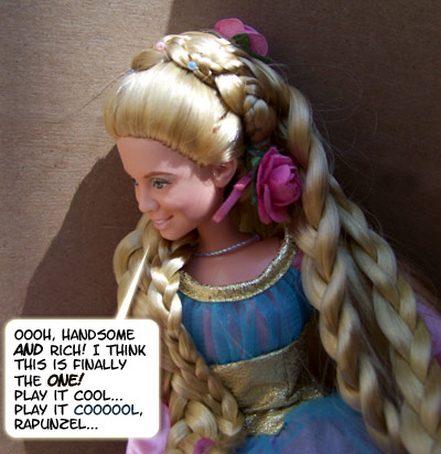 Rapunzel JUST manages not to drool inelegantly...